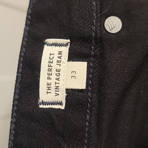 Madewell The Perfect Vintage Jean Womens 33 (38) Black Curvy Tappered Moms AJ192 - Picture 12 of 14